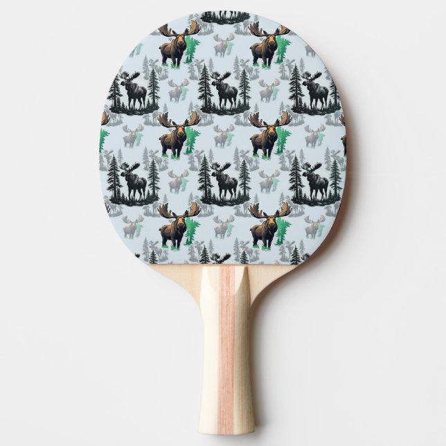 Raquette De Ping Pong Elk Moose Antlers Deer Design Motif (Devant)
