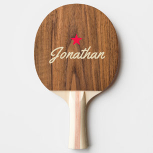 Raquette De Ping Pong Elm Wood Vintage Étoile Signature
