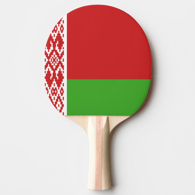 Raquette De Ping Pong Emblème du drapeau de la Biélorussie (Devant)