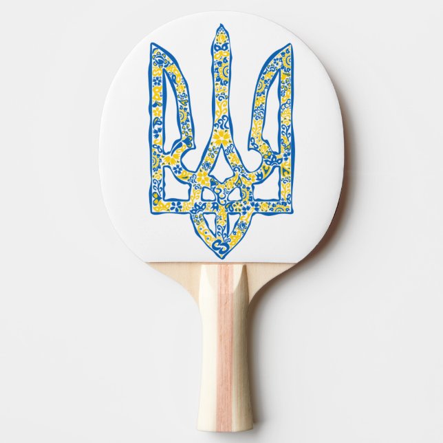 Raquette De Ping Pong Emblème national de l'Ukraine (Devant)