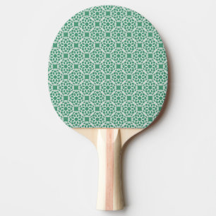 Raquette De Ping Pong Emerald Green Blanc géométrique Motif sans couture