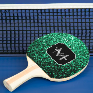 Raquette De Ping Pong Emerald Green fausse parties scintillant scintille