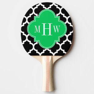 Raquette De Ping Pong Emerald Wht Moroccan #5 Navy Name Monogram