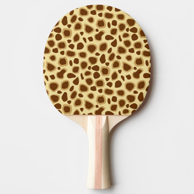 Raquette De Ping Pong Empreinte de léopard - Chocolat Brown et Chocolat  (Devant)