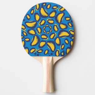 Raquette De Ping Pong Empreinte de léopard coloré, texture transparente.