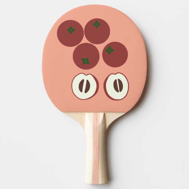 Raquette de ping pong en Pomme Velours (Devant)