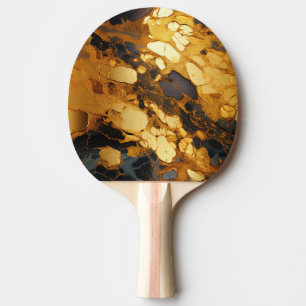 Raquette de ping pong en résine dorée Art