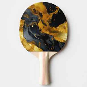 Raquette de ping pong en résine dorée artistique