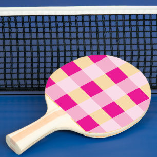 Raquette De Ping Pong en vichy Motif