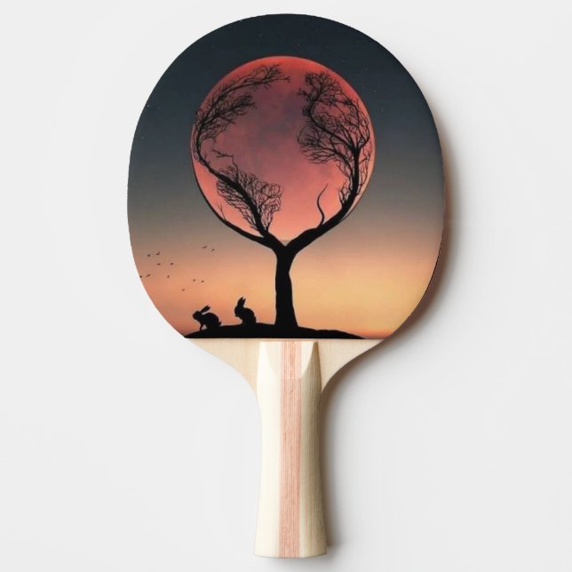 Raquette De Ping Pong Ensemble de Cornhole pour Paysage Dramatique d'Arb (Devant)