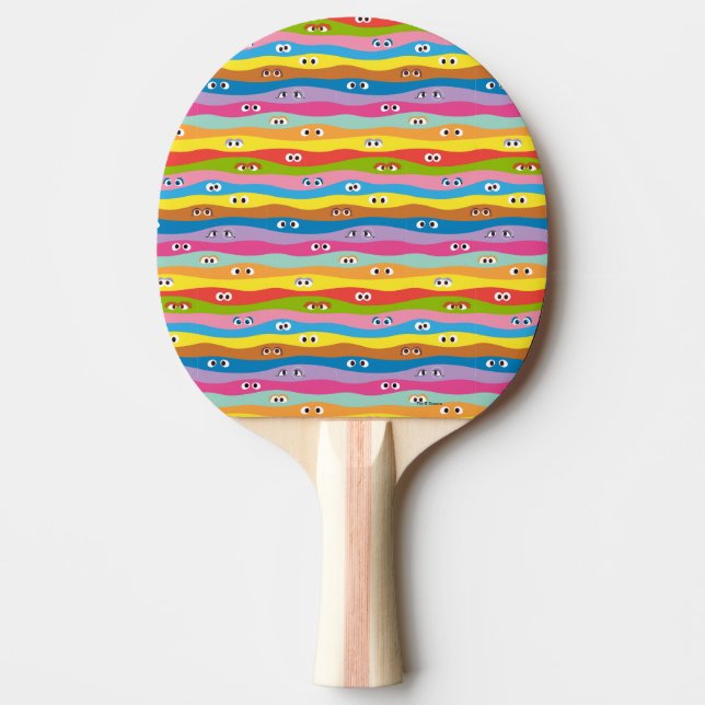 Raquette De Ping Pong Ensemble Motif des yeux (Devant)