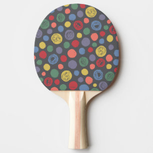 Raquette De Ping Pong Ensemble Polka Motif