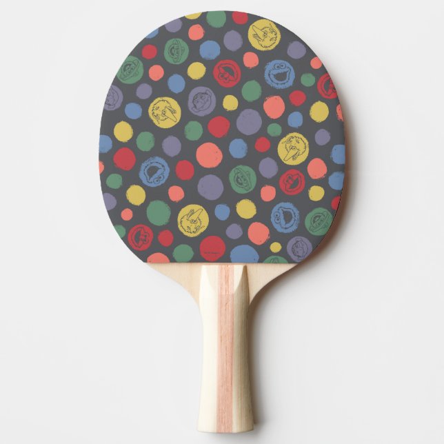 Raquette De Ping Pong Ensemble Polka Motif (Devant)