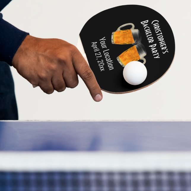 Raquette De Ping Pong Enterrement de Vie de Garçon Bière à la Santé Mari (Insitu)