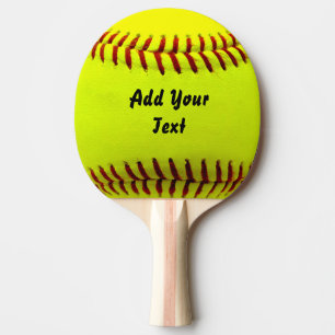 Raquette De Ping Pong Entraîneur de l'équipe du softball jaune de foot