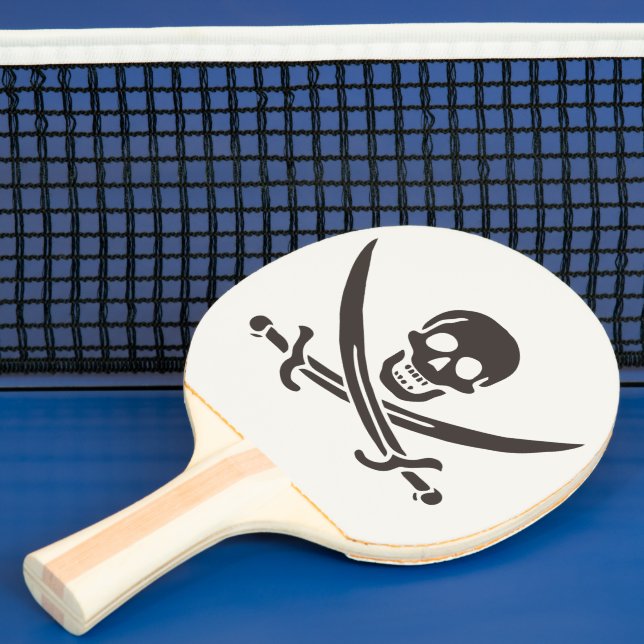Raquette De Ping Pong Épées de crâne en obsidienne Drapeau de pirate de  (Insitu)