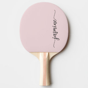 Raquette De Ping Pong Épingle de signature de nom personnalisé rose mode