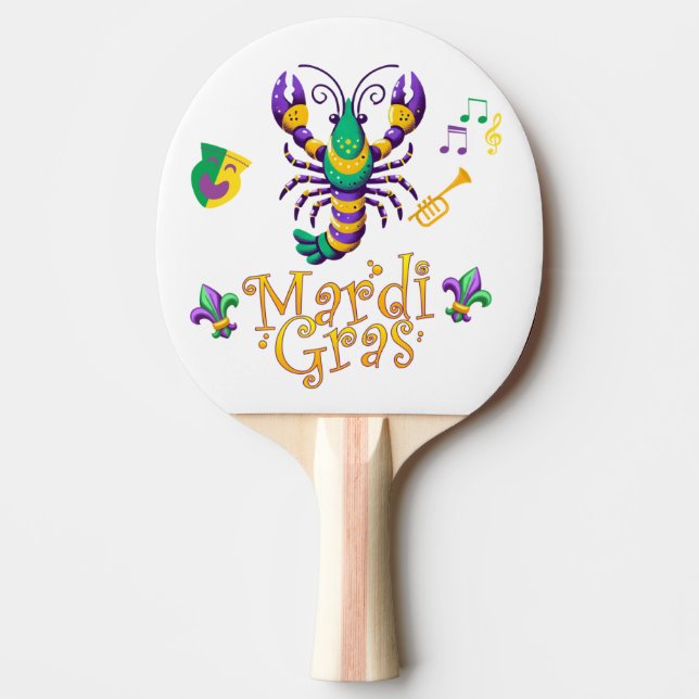 Raquette De Ping Pong Épis Fleur de lis Mardi Gras (Devant)