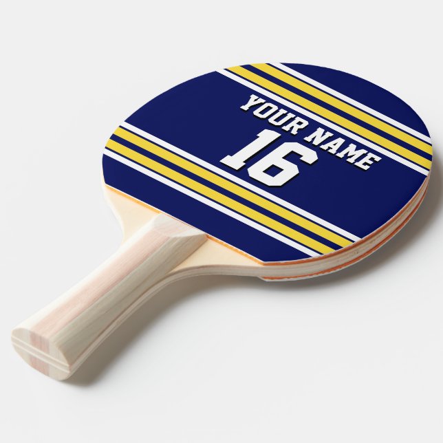 Raquette De Ping Pong Équipe de stripes blanches de Jersey (Devant Angle)