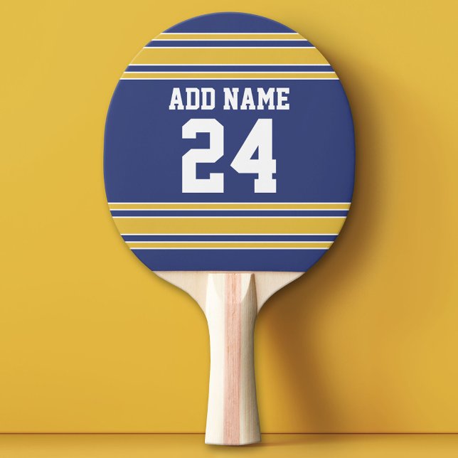 Raquette De Ping Pong Équipe Jersey avec nom et numéro personnalisés (Custom Ping Pong Paddle - Team or College colors Sports Jersey)