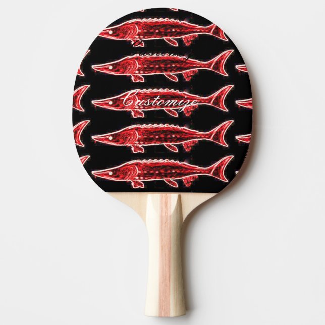 Raquette De Ping Pong esturgeons rouges Thunder_Cove noir (Devant)