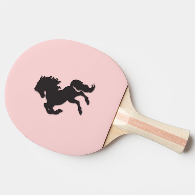 Raquette De Ping Pong Étalon noir sur le rose (Côté)