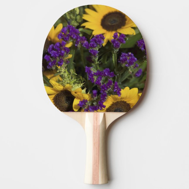 Raquette De Ping Pong États-Unis, gros plan de la composition florale de (Devant)