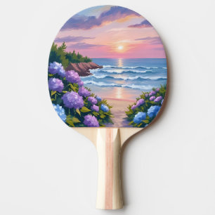 Raquette De Ping Pong Été de Nouvelle-Angleterre Peinture de plage d'h