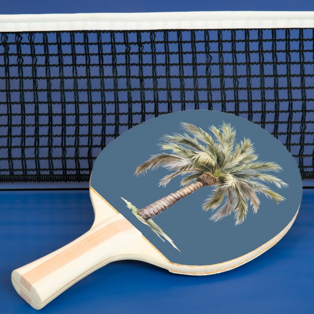 Raquette De Ping Pong Étoile de mer Palmier Plage Tropicale (Insitu)