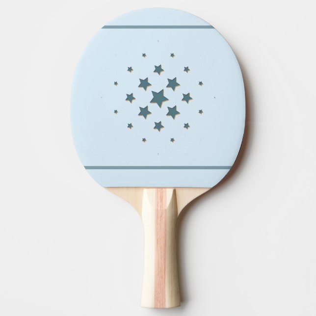 Raquette De Ping Pong Étoiles bleues (Devant)