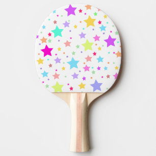 Raquette De Ping Pong Étoiles De Fille Colorées, Violet Rose, Bleu, Ja