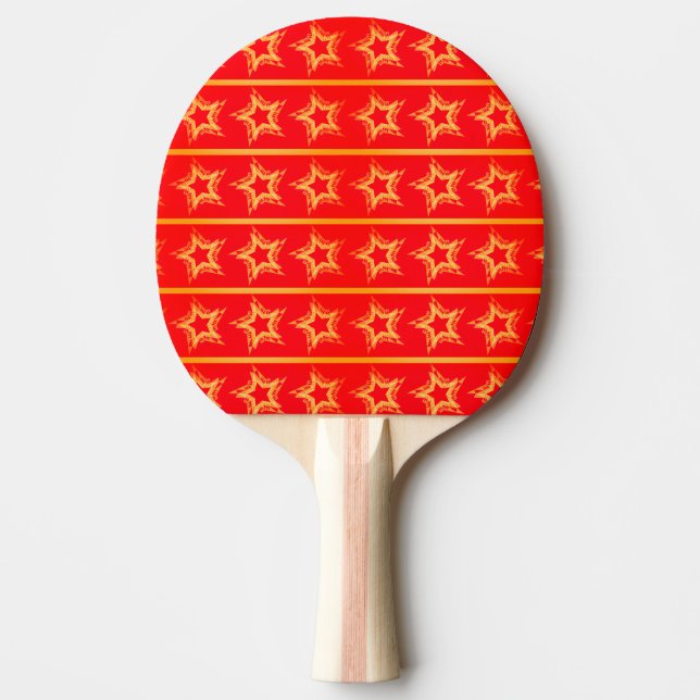 Raquette De Ping Pong Étoiles Festives Ping Rouge Paddle (Devant)
