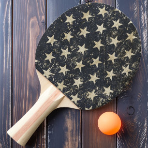 Raquette De Ping Pong Étoiles & Rayures Vintage