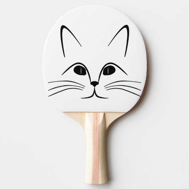 RAQUETTE DE PING PONG FACE CAT (Devant)