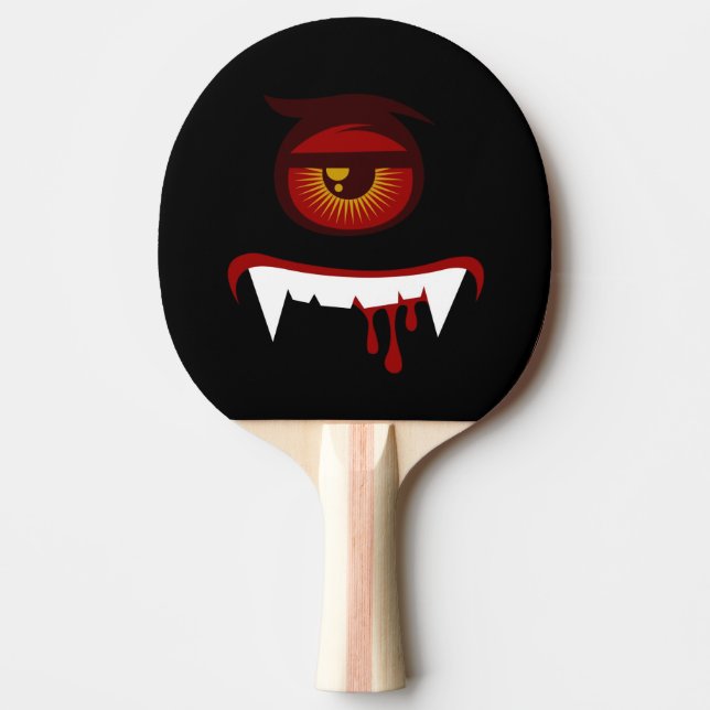 Raquette De Ping Pong Face mignonne monstre de sang (Devant)