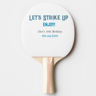 Raquette De Ping Pong Faisons ressortir bleu gris heureux nom 10 anniver