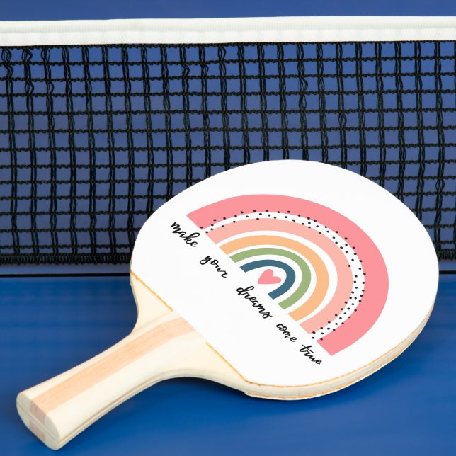 Raquette De Ping Pong Faites de vos rêves une réalité arc-en-ciel (Insitu)