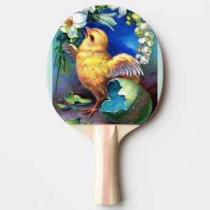 Raquette De Ping Pong Falln un poussin heureux de Pâques