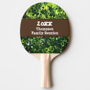 Raquette De Ping Pong Family Reunion Tree Branches et Feuille Event