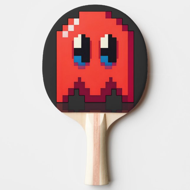 Raquette De Ping Pong fantôme red pixel art fanart PacMan  (Devant)