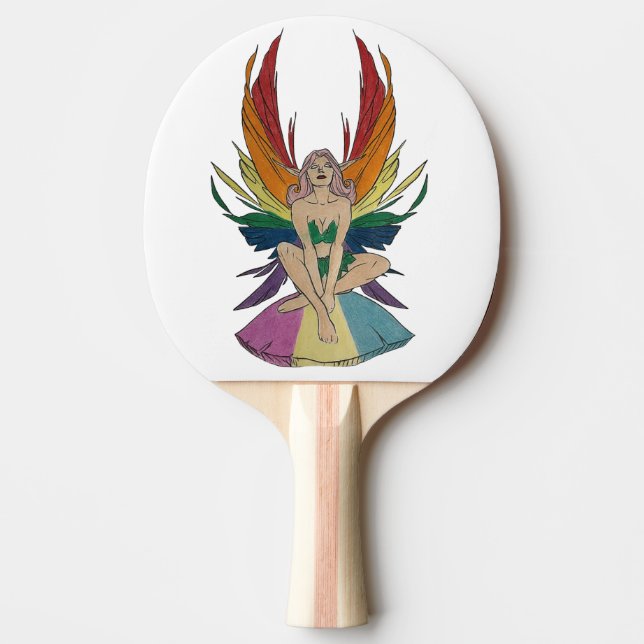 Raquette De Ping Pong Fée pansexuelle (Devant)