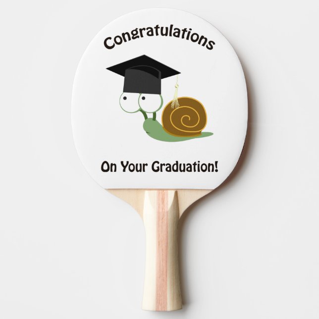 Raquette De Ping Pong Félicitations pour votre Graduation Snail (Devant)