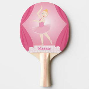 Raquette De Ping Pong Fête d'anniversaire de Ballerina
