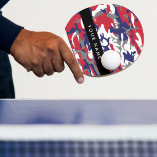 Raquette De Ping Pong Fête de l'Indépendance Camouflage Votre nom Person