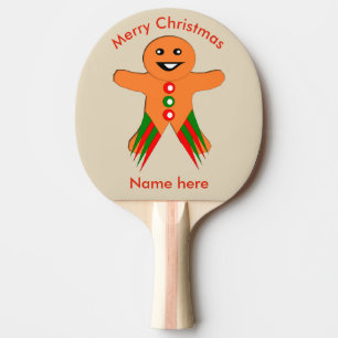 Raquette De Ping Pong Fête de Noël Pingerbread Homme Ping Pong Paddle
