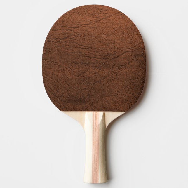 Raquette De Ping Pong Fête des pères en cuir Brown (Devant)