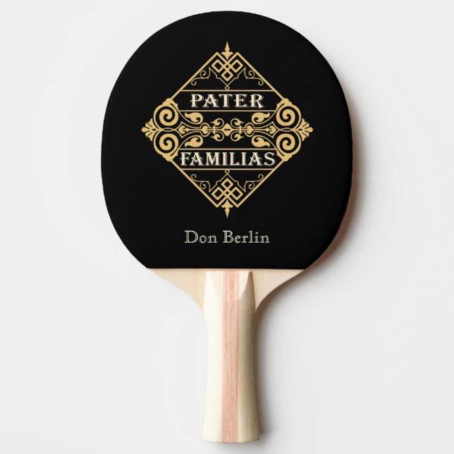 Raquette De Ping Pong Fête des pères Pater Familias (Père de la Famille) (Devant)