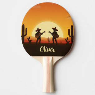 Raquette De Ping Pong Fête du coucher du soleil – Célébration fantaisist