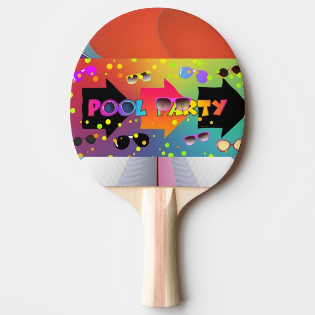 Raquette De Ping Pong Fête Piscine  (Devant)