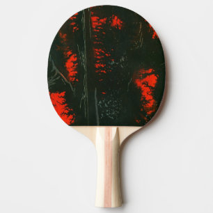 Raquette De Ping Pong "Feu de marais #1" Pagaie Abstraite Ping Pong